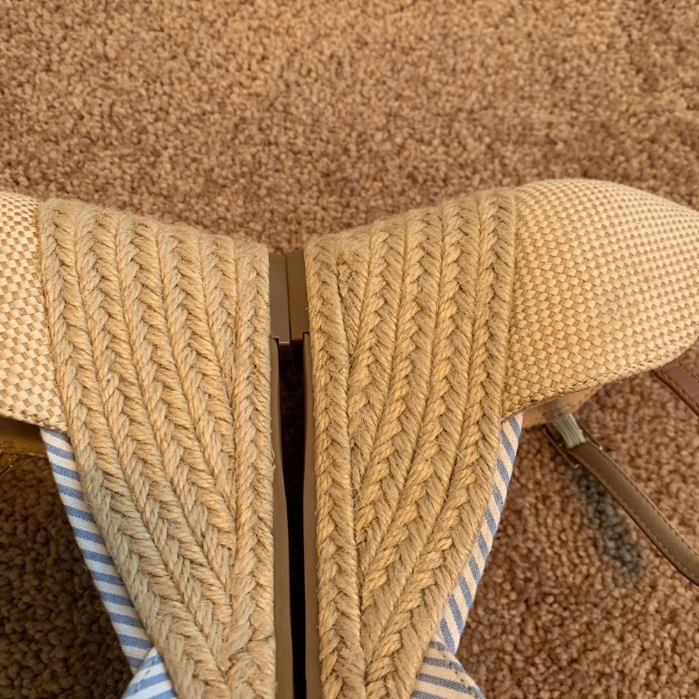 LOFT Striped Espadrille Wedges | Size 9.5 / Never Worn - Picture 5 of 11